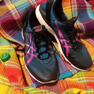 GUC ASICS Training Shoes Navy/Pink 9.5